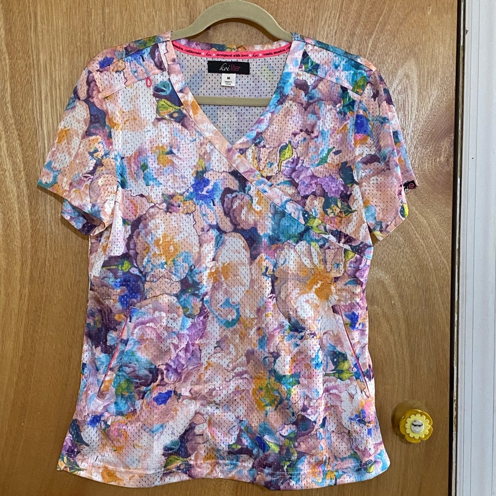 COPY - Koi Lite Jersey Material Floral Scrub Top (New without tags- never worn)
